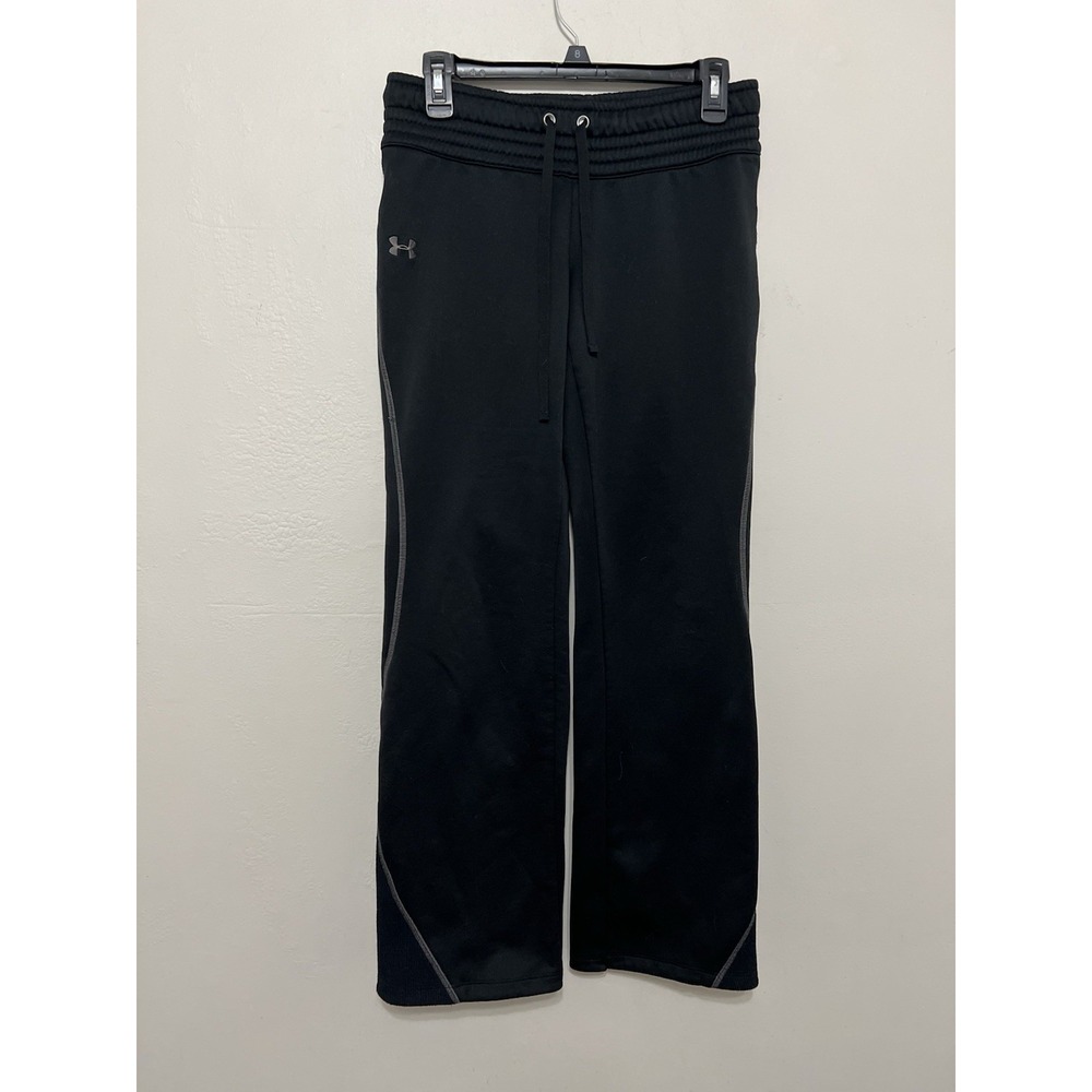 Under Armour ColdGear Green Loose Fit Black Fleece Pants Women SM